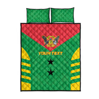 Custom Sao Tome and Principe Football Quilt Bed Set Go Champions - Green Ver - Wonder Print Shop