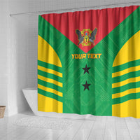 Custom Sao Tome and Principe Football Shower Curtain Go Champions - Green Ver - Wonder Print Shop