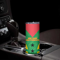 Custom Sao Tome and Principe Football Skinny Tumbler Go Champions - Green Color - Wonder Print Shop