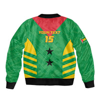 Custom Sao Tome and Principe Football Sleeve Zip Bomber Jacket Go Champions - Green Ver - Wonder Print Shop