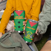 Custom Sao Tome and Principe Football Tumbler Cup Go Champions - Green Color - Wonder Print Shop