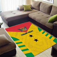 Custom Sao Tome and Principe Football Area Rug Go Champions - Yellow Ver - Wonder Print Shop