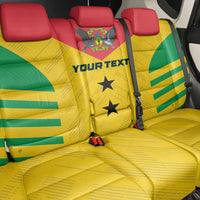 Custom Sao Tome and Principe Football Back Car Seat Cover Go Champions - Yellow Ver - Wonder Print Shop