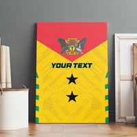 Custom Sao Tome and Principe Football Canvas Wall Art Go Champions - Yellow Ver - Wonder Print Shop