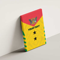 Custom Sao Tome and Principe Football Canvas Wall Art Go Champions - Yellow Ver - Wonder Print Shop