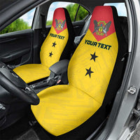 Custom Sao Tome and Principe Football Car Seat Cover Go Champions - Yellow Ver - Wonder Print Shop
