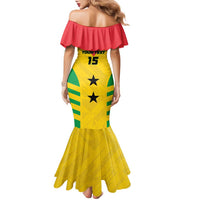 Custom Sao Tome and Principe Football Family Matching Mermaid Dress and Hawaiian Shirt Go Champions - Yellow Ver - Wonder Print Shop