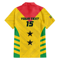 Custom Sao Tome and Principe Football Family Matching Off The Shoulder Long Sleeve Dress and Hawaiian Shirt Go Champions - Yellow Ver