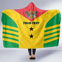 Custom Sao Tome and Principe Football Hooded Blanket Go Champions - Yellow Ver - Wonder Print Shop