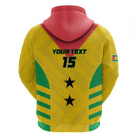 Custom Sao Tome and Principe Football Hoodie Go Champions - Yellow Ver - Wonder Print Shop