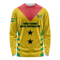 Custom Sao Tome and Principe Football Long Sleeve Shirt Go Champions - Yellow Ver - Wonder Print Shop