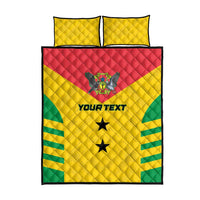 Custom Sao Tome and Principe Football Quilt Bed Set Go Champions - Yellow Ver - Wonder Print Shop