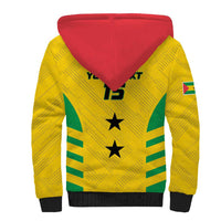 Custom Sao Tome and Principe Football Sherpa Hoodie Go Champions - Yellow Ver - Wonder Print Shop