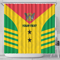 Custom Sao Tome and Principe Football Shower Curtain Go Champions - Yellow Ver - Wonder Print Shop