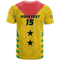 Custom Sao Tome and Principe Football T Shirt Go Champions - Yellow Ver - Wonder Print Shop
