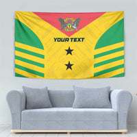 Custom Sao Tome and Principe Football Tapestry Go Champions - Yellow Ver - Wonder Print Shop