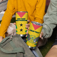 Custom Sao Tome and Principe Football Tumbler Cup Go Champions - Yellow Color - Wonder Print Shop