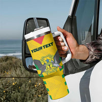 Custom Sao Tome and Principe Football Tumbler With Handle Go Champions - Yellow Color - Wonder Print Shop