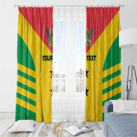 Custom Sao Tome and Principe Football Window Curtain Go Champions - Yellow Ver - Wonder Print Shop