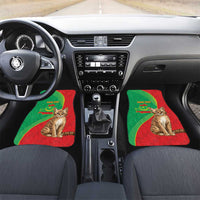 Personalised Mauritania Car Mats African Wild Cat With Coat Of Arms - Wonder Print Shop