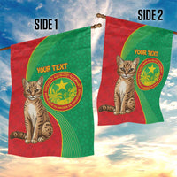 Personalised Mauritania Garden Flag African Wild Cat With Coat Of Arms - Wonder Print Shop
