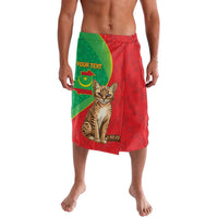 Personalised Mauritania Lavalava African Wild Cat With Coat Of Arms - Wonder Print Shop