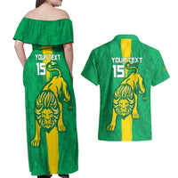 Custom Mauritania Football Couples Matching Off Shoulder Maxi Dress and Hawaiian Shirt Go Al-Murabitun