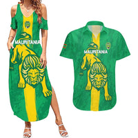Custom Mauritania Football Couples Matching Summer Maxi Dress and Hawaiian Shirt Go Al-Murabitun