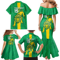 Custom Mauritania Football Family Matching Mermaid Dress and Hawaiian Shirt Go Al-Murabitun - Wonder Print Shop