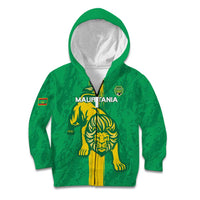 Custom Mauritania Football Kid Hoodie Go Al-Murabitun - Wonder Print Shop