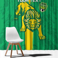 Custom Mauritania Football Window Curtain Go Al-Murabitun - Wonder Print Shop