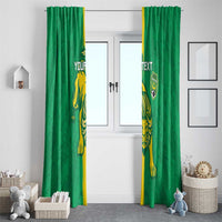 Custom Mauritania Football Window Curtain Go Al-Murabitun - Wonder Print Shop