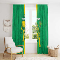 Custom Mauritania Football Window Curtain Go Al-Murabitun - Wonder Print Shop