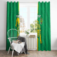 Custom Mauritania Football Window Curtain Go Al-Murabitun - Wonder Print Shop