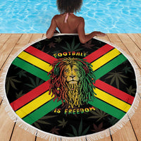 Legend Reggae Marley Football Beach Blanket Rasta Lion