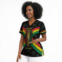 Legend Reggae Marley Football Scrub Top Rasta Lion