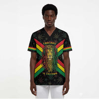 Legend Reggae Marley Football Scrub Top Rasta Lion