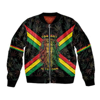 Legend Reggae Marley Football Sleeve Zip Bomber Jacket Rasta Lion