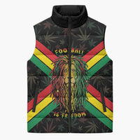 Legend Reggae Marley Football Sleeveless Puffer Jacket Rasta Lion