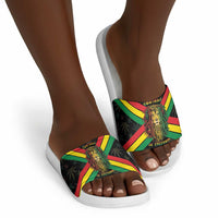 Legend Reggae Marley Football Slide Sandals Rasta Lion
