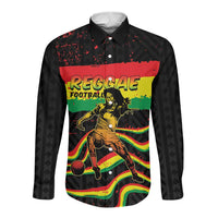 Personalized Reggae Legend Bob Football Long Sleeve Button Shirt Grunge Style