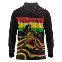 Personalized Reggae Legend Bob Football Long Sleeve Polo Shirt Grunge Style