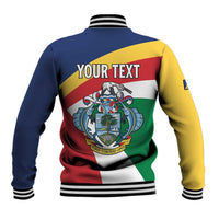 Personalized Seychelles Independence Day Baseball Jacket Coat Of Arms Black Parrot