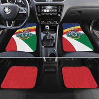 Personalized Seychelles Independence Day Car Mats Coat Of Arms Black Parrot