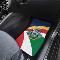 Personalized Seychelles Independence Day Car Mats Coat Of Arms Black Parrot