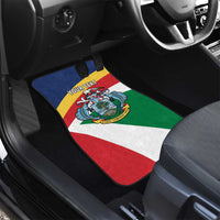 Personalized Seychelles Independence Day Car Mats Coat Of Arms Black Parrot