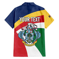 Personalized Seychelles Independence Day Family Matching Tank Maxi Dress and Hawaiian Shirt Coat Of Arms Black Parrot