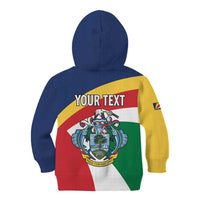 Personalized Seychelles Independence Day Kid Hoodie Coat Of Arms Black Parrot