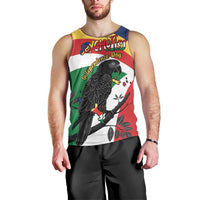 Personalized Seychelles Independence Day Men Tank Top Coat Of Arms Black Parrot