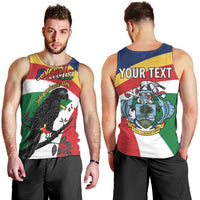 Personalized Seychelles Independence Day Men Tank Top Coat Of Arms Black Parrot